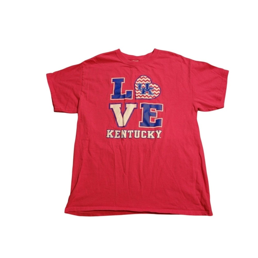 Gildan T-Shirt Unisex Large Pink NCAA UK Kentucky Wildcats Love B-Ball Pullover - Picture 3 of 10